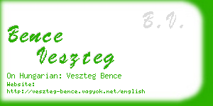 bence veszteg business card